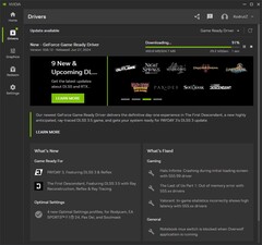 Nvidia GeForce Game Ready Driver 556.12 téléchargeable dans l&#039;application Nvidia (Source : Own)