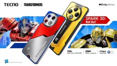 Le Tecno Spark 30 Pro reçoit une version Optimus Prime tandis que le Spark 30 Pro reçoit une version Bumblebee. (Image source Tecno via PR Newswire)