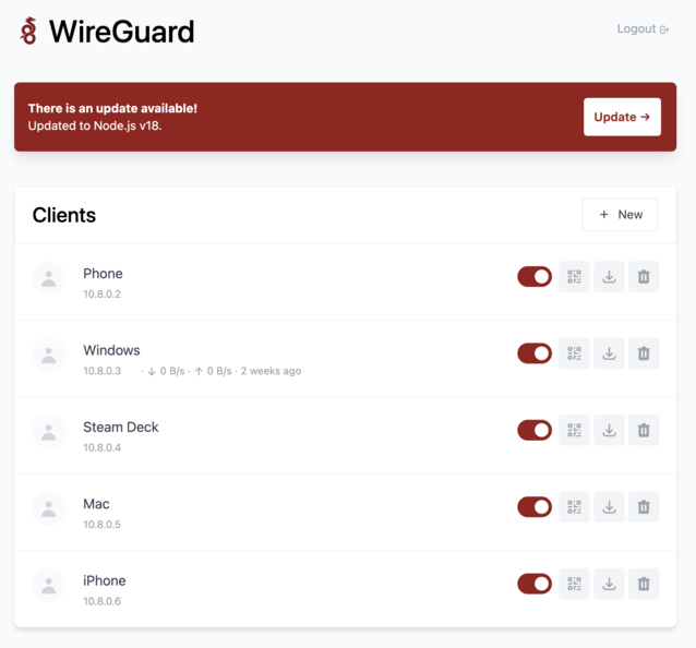 WireGuard Easy offre l'une des configurations VPN les plus simples, vous permettant d'accéder à votre réseau domestique de n'importe où et sur n'importe quel appareil. (Source de l'image : Own)