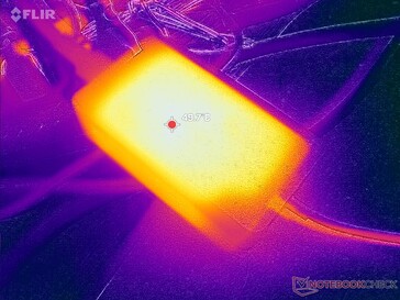 L'adaptateur CA atteint plus de 50 °C lorsque des charges exigeantes sont utilisées pendant de longues périodes