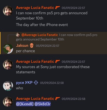 La précédente fuite du leaker concernant la PS5 Pro. (Source de l'image : moistycharlie)