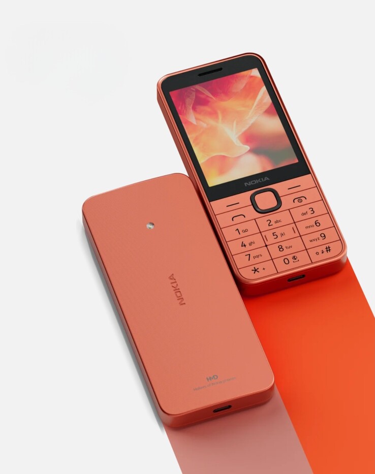 Le Nokia 220 4G dans sa nouvelle couleur pêche (Source : HMD)