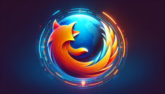 Logo futuriste du navigateur Firefox (Source : image générée par DALL-E 3)