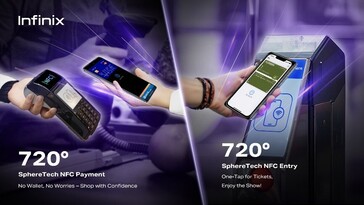 Infinix vante les possibilités de sa "percée" NFC. (Source : Infinix)