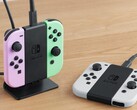 Le support de recharge Joy-Con peut être utilisé à la verticale ou posé à plat sur une table. (Source de l'image : Nintendo)