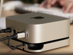 Satechi espère attirer les propriétaires de Mac mini à la recherche d&#039;une solution d&#039;accueil, au détriment des autres solutions, grâce à son design découpé. (Source de l&#039;image : Satechi)