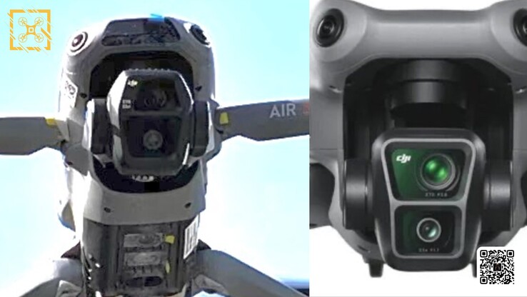 Le DJI Air 3S présumé à côté du DJI Air 3 existant (Source de l'image : @Quadro_News)