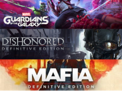 Guardians of the Galaxy, Dishonored : Definitive Edition et Mafia : Definitive Edition sont les titres les plus populaires de la liste. (Source de l&#039;image : Steam - Modifié)