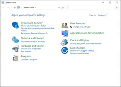 Panneau de configuration de Windows 10 (Image source : Own)