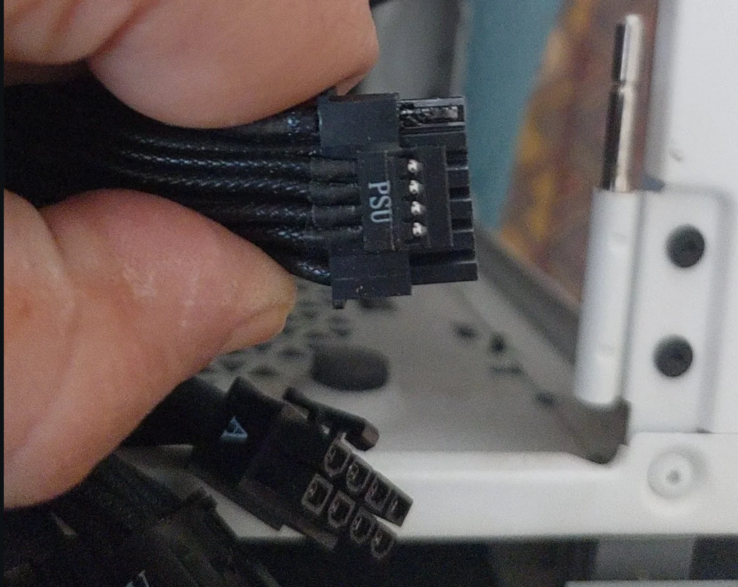 RTX 5080 melted PSU cable (image source : Reddit, edited)