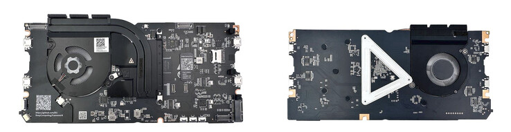 La carte mère RISC-V vue de l'avant et de l'arrière. (Source de l'image : Framework)