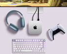 Apple fait la publicité du nouveau Mac mini avec la manette DualSense de Sony. (Source de l'image : Apple)