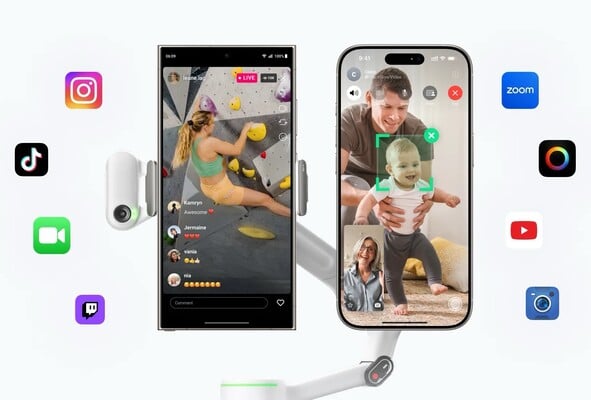 La Flow 2 Pro peut désormais être utilisée avec les téléphones Android et les applications tierces (Image source : Insta360)