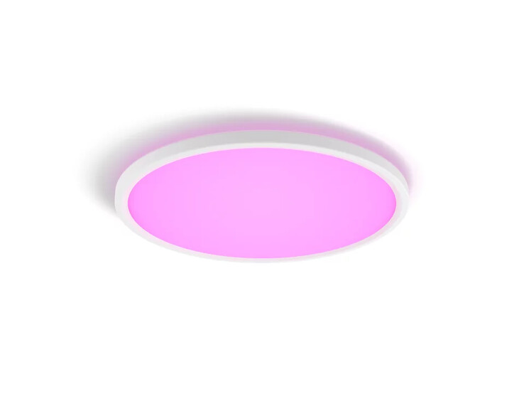 Panneau de plafond LED Philips Hue Tento, blanc et couleur Ambiance, cadre blanc, 42,1 cm. (Source de l'image : Philips Hue)