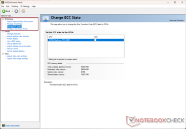 Basculement de l'état ECC dans la RTX 4090