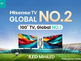 Hisense se hisse au sommet du marché mondial des téléviseurs. (Source : Hisense)
