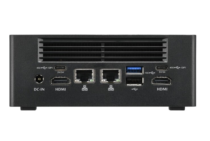 Le mini PC dispose de deux ports HDMI et d'un port Ethernet (Source de l'image : Shuttle)